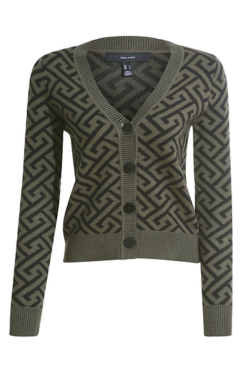 V-Neck Knit Cardigan Slide 1