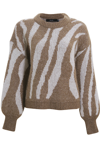 Swirl Pattern Knit Sweater Slide 1