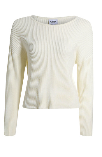 Ribbed Long Sleeve Top Slide 1