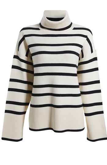 Stripe Turtleneck Sweater Slide 1