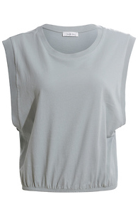 Elastic Banded Sleeveless Top Slide 1