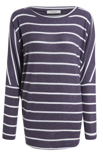 Striped Brushed Long Sleeve Top Slide 1