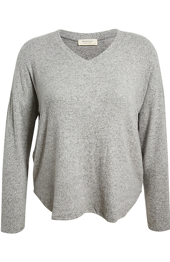 Via Brushed Dropped Shoulder Top Slide 1