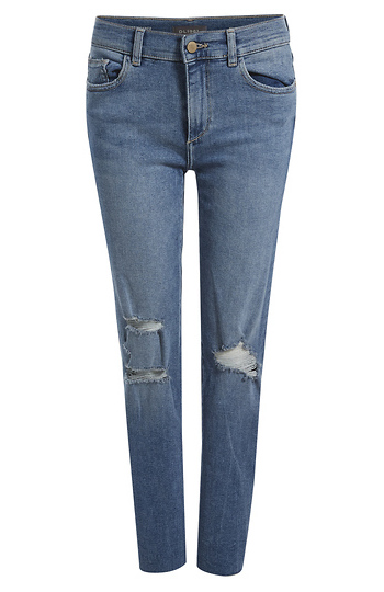 DL1961 Distressed Slim Straight Denim Slide 1