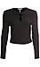 BCBGeneration Keyhole Long Sleeve Top Thumb 1