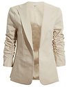 Skies are Blue Ruched Sleeve Blazer