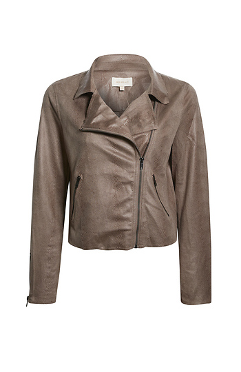 Faux Suede Moto Jacket Slide 1