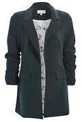 Skies are Blue Ruched  Sleeve Blazer Jacket