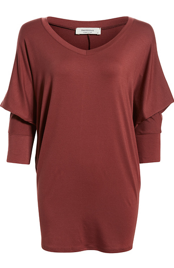 V-Neck Three Quarter Dolman Modal Top Slide 1