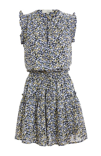 Floral Ruffle Mini Dress Slide 1