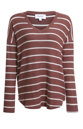 Via Brushed Dropped Shoulder Top Slide 1
