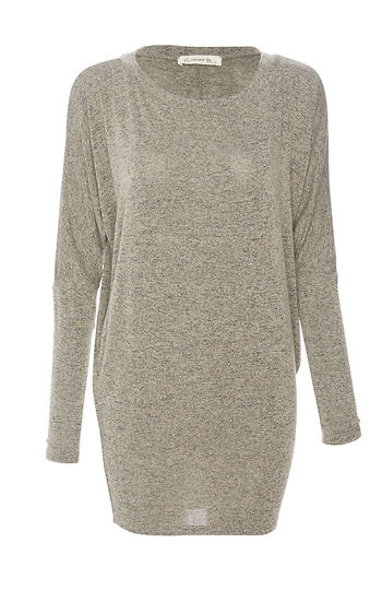 Boat Neck Long Sleeve Hacci Top Slide 1