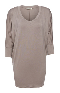 V-Neck Three Quarter Dolman Modal Top Slide 1