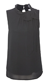 Neck Tie Sleeveless Blouse