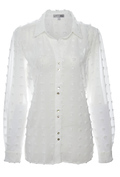 Kut from the Kloth Sheer Swiss Dot Blouse