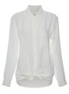 7 For All Mankind Button Tie Front Blouse