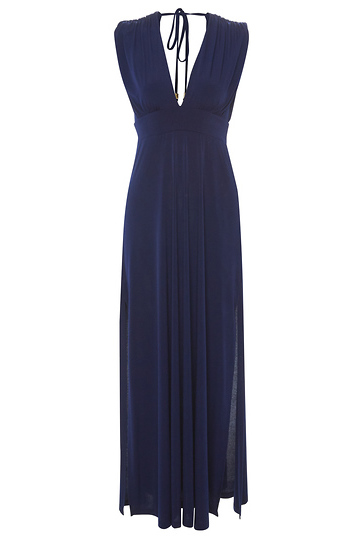 Veronica M Deep V Maxi Dress Slide 1