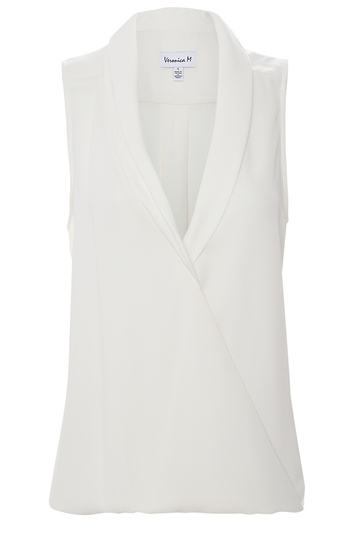 Veronica M Sleeveless Collared Top Slide 1