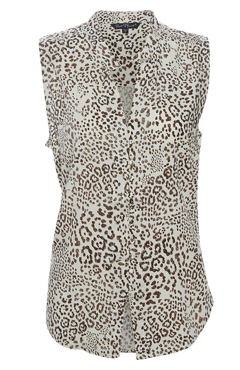 Velvet Heart Sleeveless Leopard Print Top Slide 1