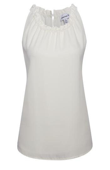 Victoria Sleeveless Ruffle Top Slide 1