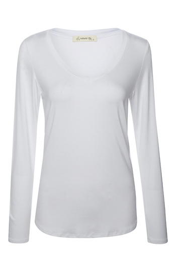 V-Neck Long Sleeve Top Slide 1