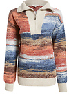 Abstract Half Zip Sweater