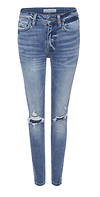 Flying Monkey Mid Rise Distressed Denim