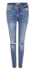 Flying Monkey Mid Rise Distressed Denim