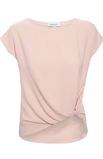 Side Knot Short Sleeve Top Slide 1