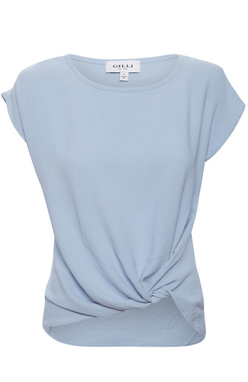 Side Knot Short Sleeve Top Slide 1