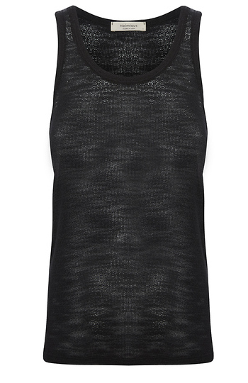 Open Knit Scoop Neck Tank Slide 1