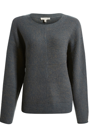 Ribbed Contrast Pullover Slide 1