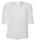 Current Air Short Sleeve Pleated Blouse