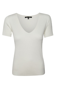 V Neck Fitted T-Shirt Slide 1