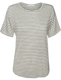 Short Sleeve Crew Neck Striped Top