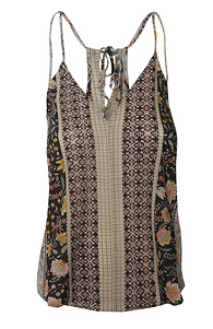 Printed Strappy Tie Back Swing Top Slide 1