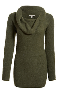Cowl Neck Textured Sweater Slide 1