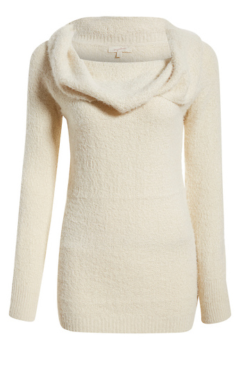 Cowl Neck Textured Sweater Slide 1