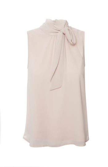 Neck Tie Sleeveless Blouse Slide 1