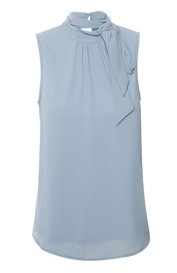 Neck Tie Sleeveless Blouse Slide 1