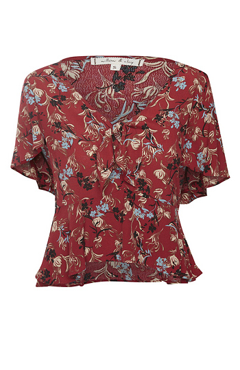 Willow & Clay Short Sleeve Printed Top Slide 1