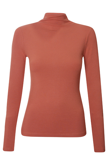 Long Sleeve Mockneck Top Slide 1