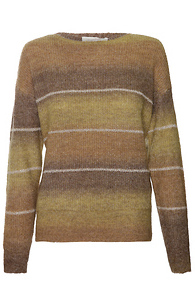 Striped Boatneck Sweater Slide 1