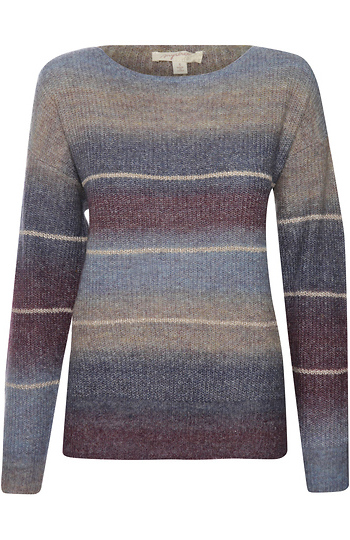 Striped Boatneck Sweater Slide 1