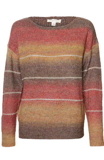 Striped Boatneck Sweater Slide 1