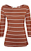 3/4 Sleeve Striped Boat Neck Thumb 1