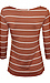 3/4 Sleeve Striped Boat Neck Thumb 2
