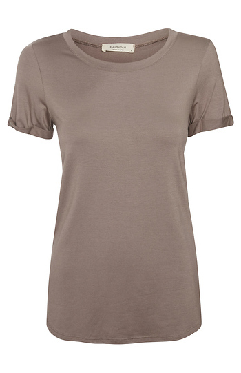 Cuffed Short Sleeve Modal Top Slide 1