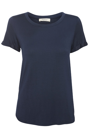 Cuffed Short Sleeve Modal Top Slide 1