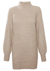 Ribbed Long Sleeve Mock Neck Sweater Dress